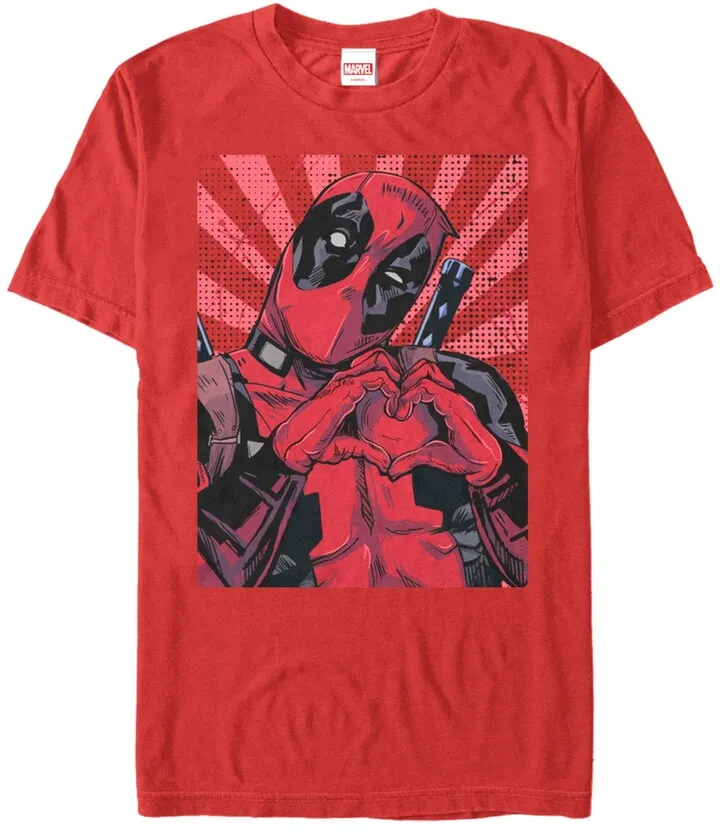 Marvel Men's Deadpool Close To The Heart Short Sleeve T-Shirt