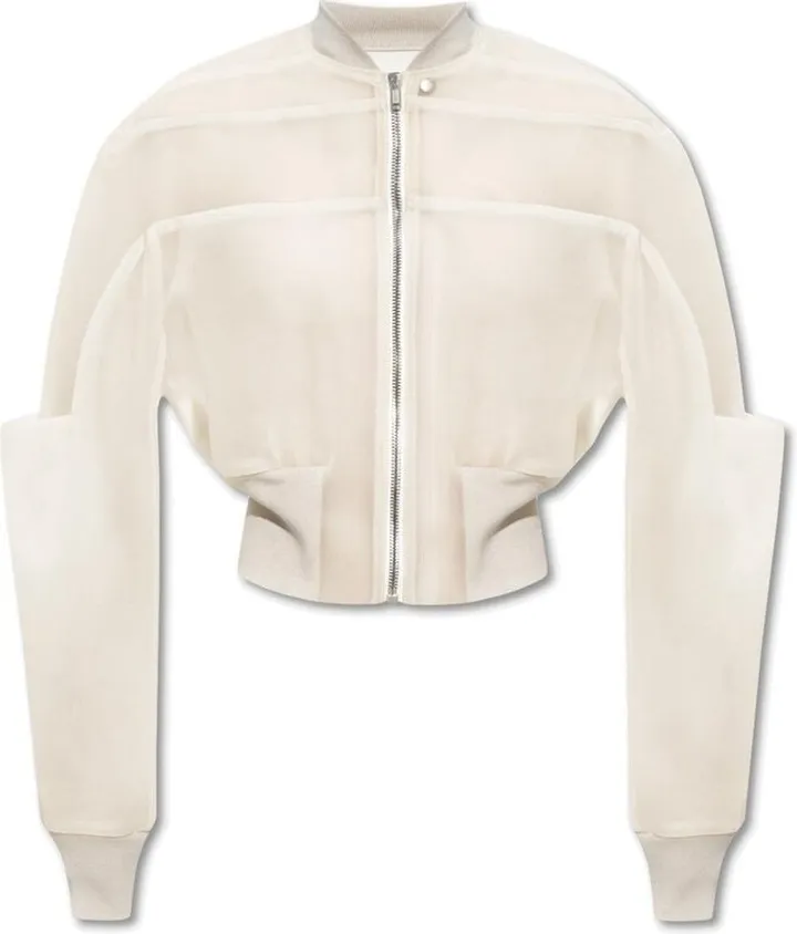 Rick Owens Zipped Leather Bomber Jacket