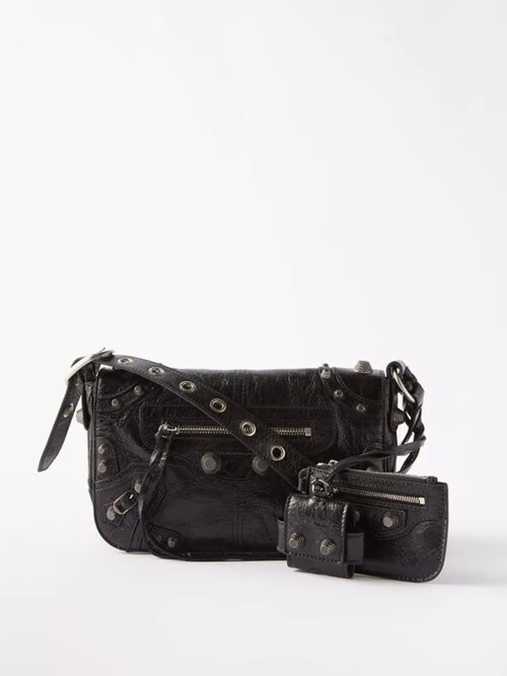 Le Cagole Xs Crinkled-leather Cross-body Bag