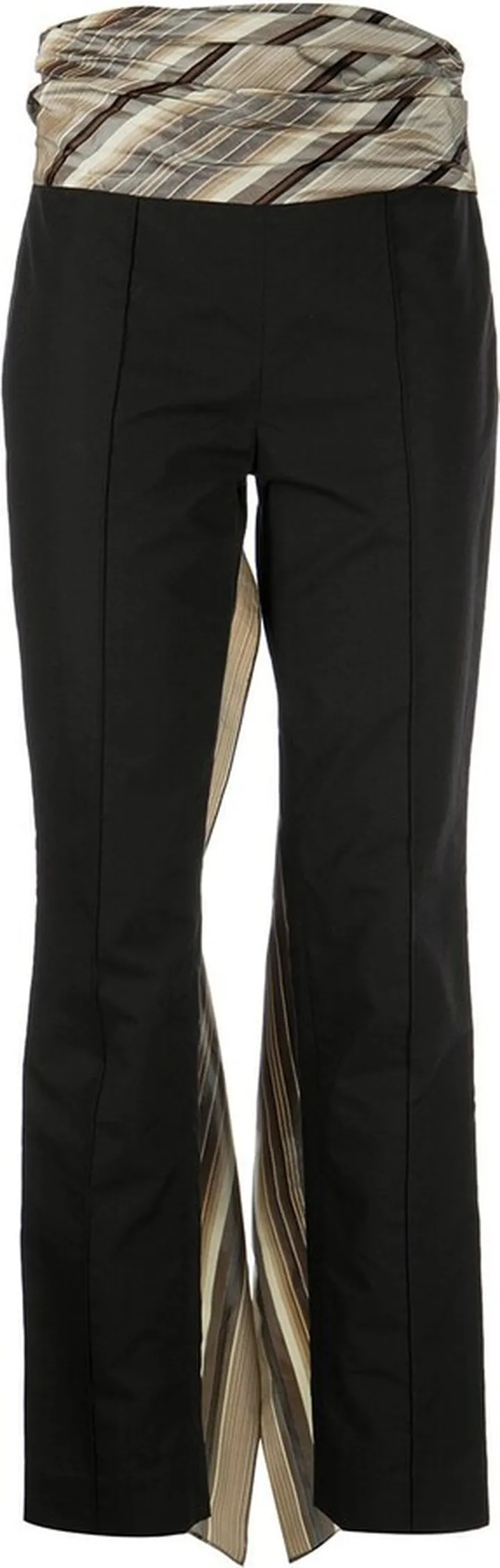 Bow-Detail Straight-Leg Trousers