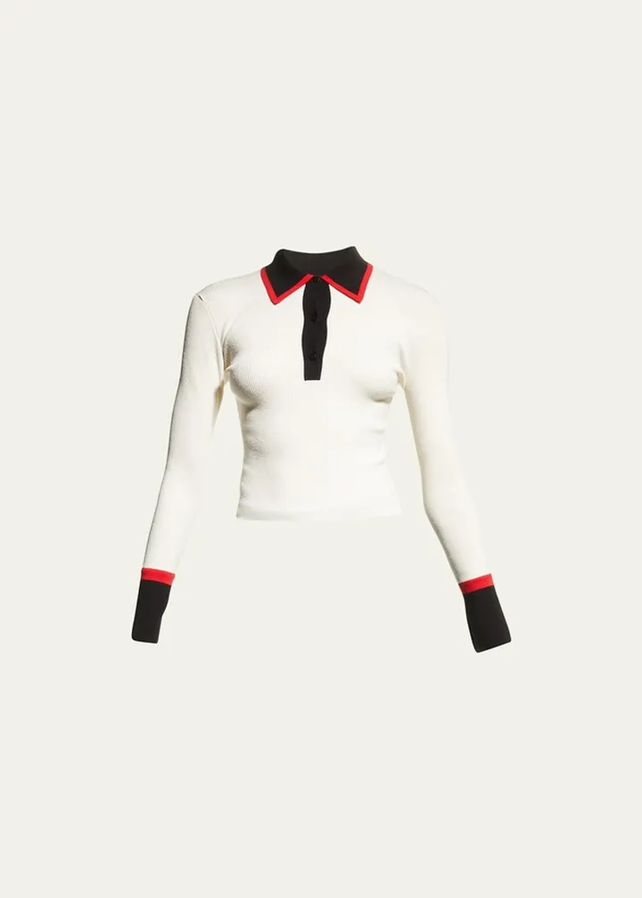 Pia Ribbed Polo Shirt