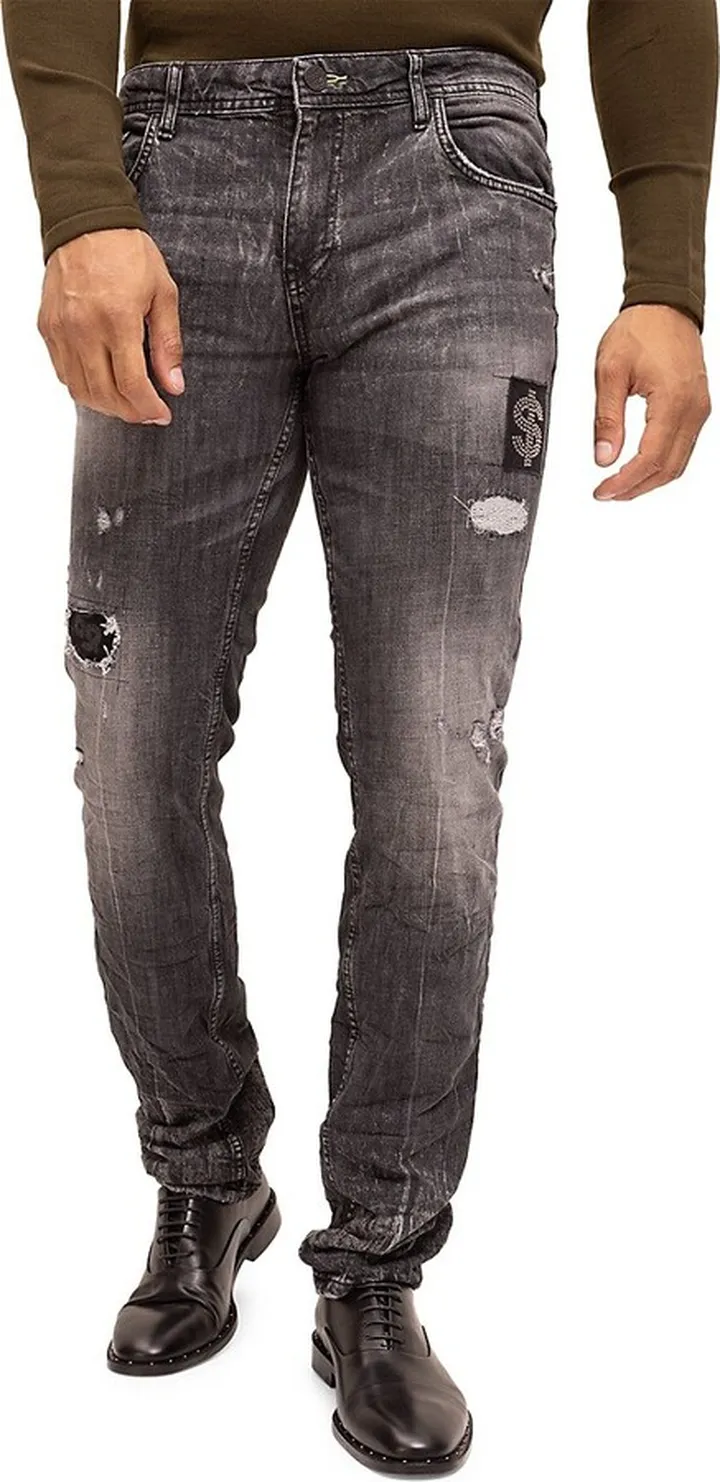 Dollar Sign Distrssed Jeans