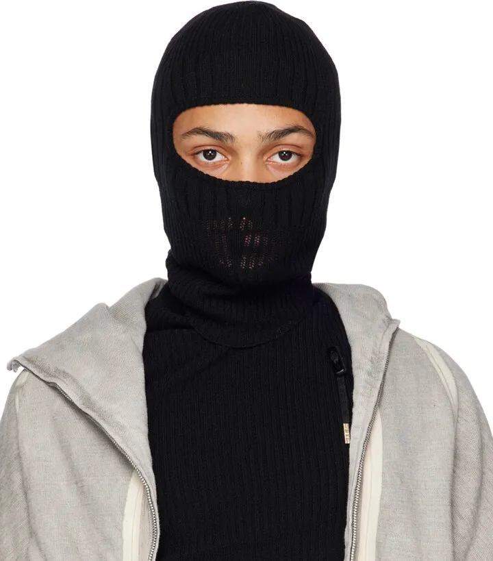 Boris Bidjan Saberi Black Seamless Balaclava