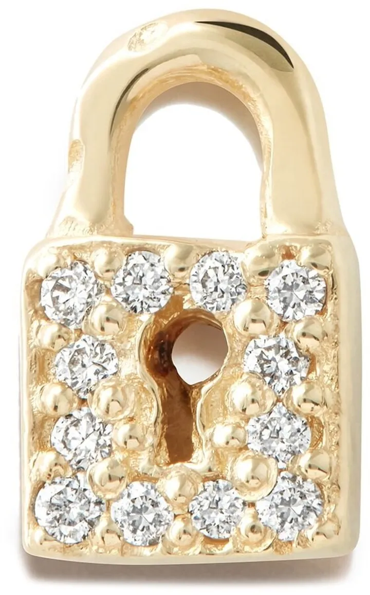 14kt Yellow Gold Diamond Stud Earring