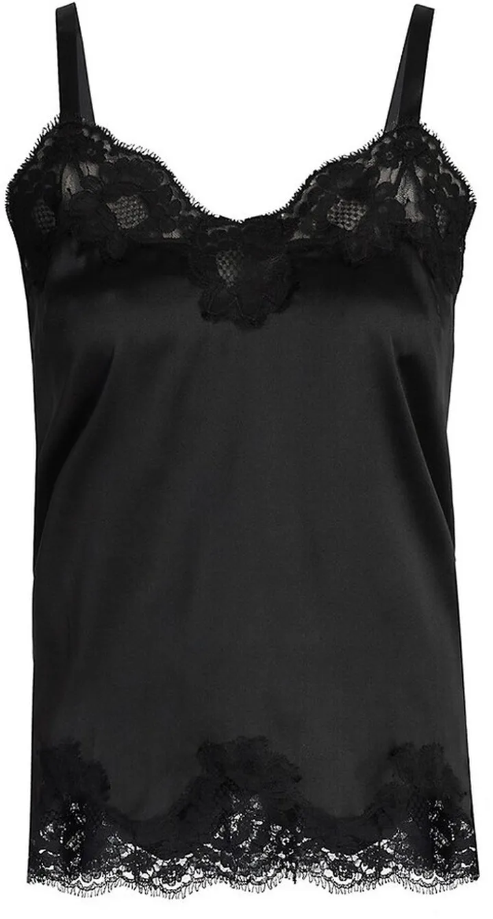 Lace-Trim Satin Camisole