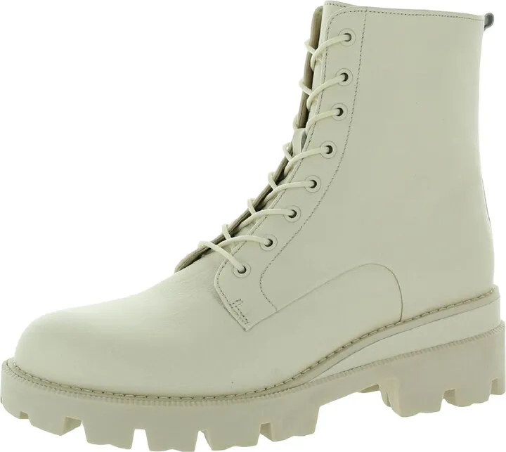 Garret Womens Lugged Sole Ankle Combat Boots