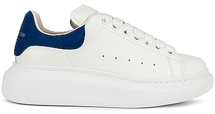 Alexander McQueen Leather Platform Sneakers in White