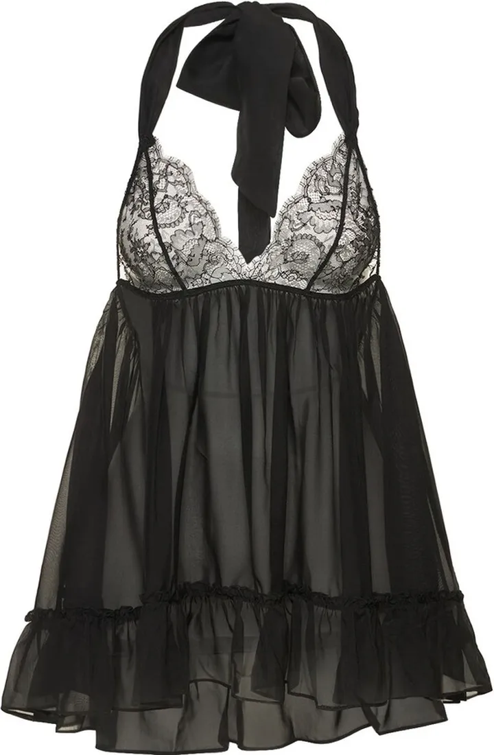 Cadeau lace & mesh babydoll dress