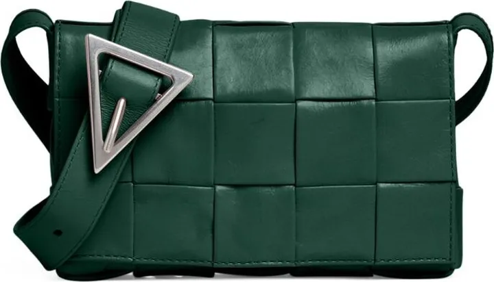 Bottega Veneta Leather Intreccio Cassette Cross-Body Bag