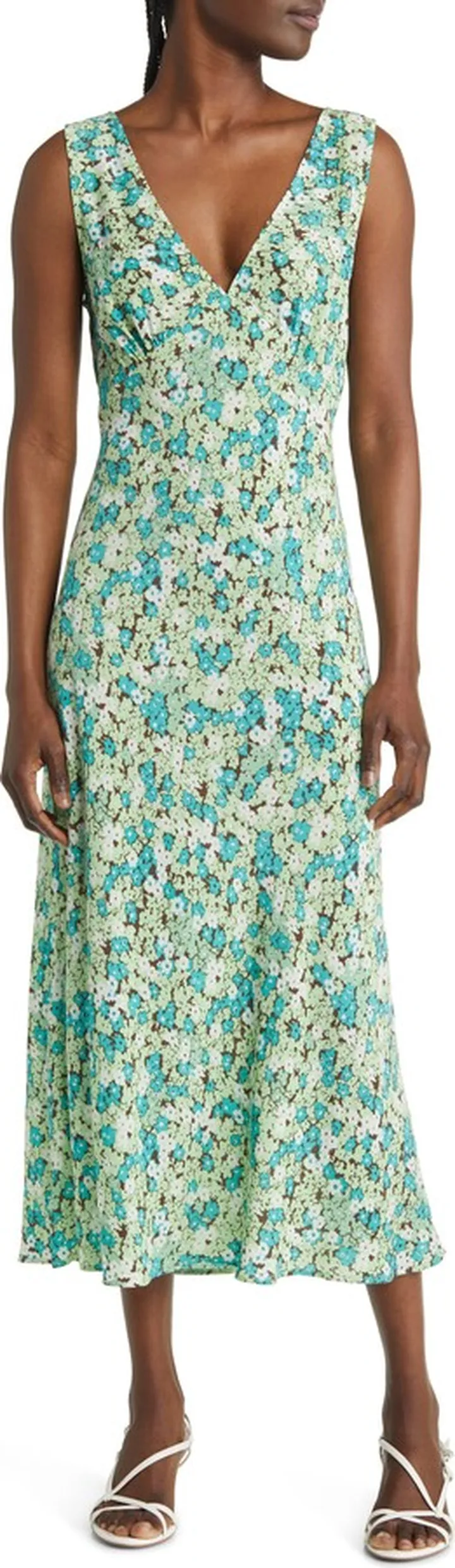 Audrina Floral Midi Dress