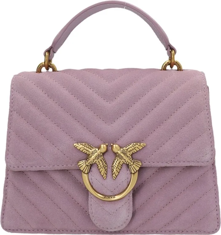 Pinko Love Logo Plaque Quilted Mini Shoulder Bag