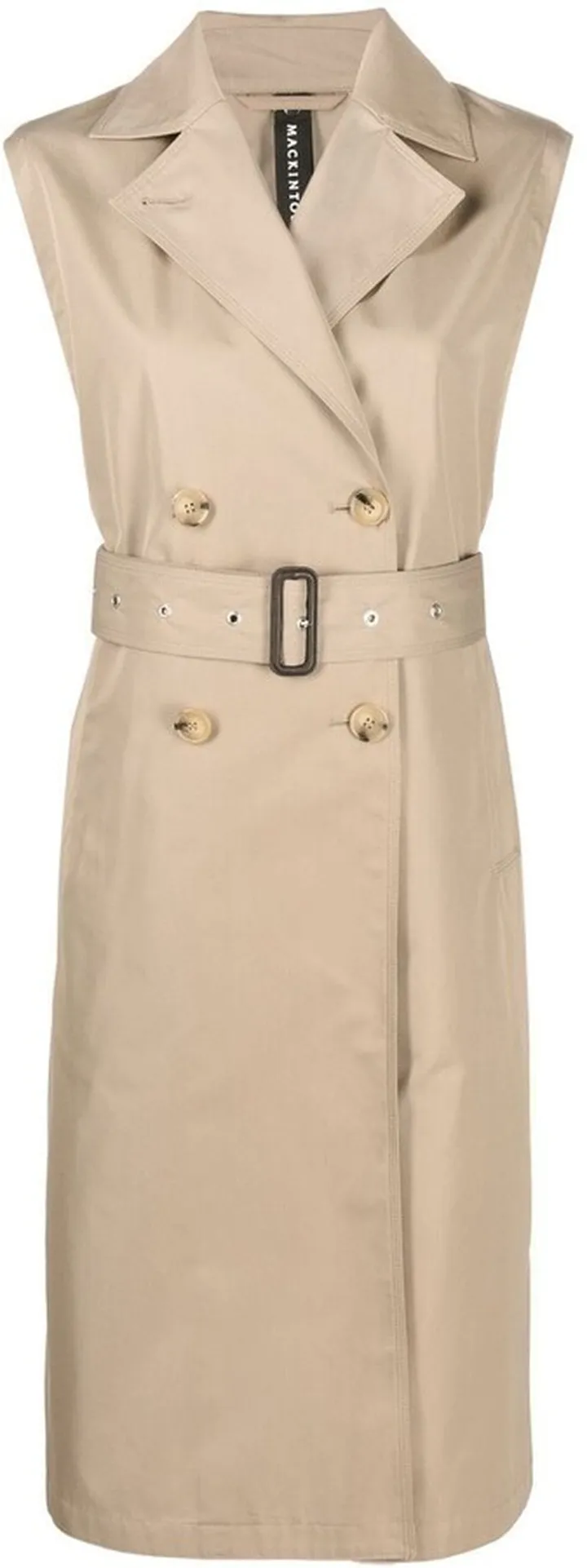 Sleeveless Belted Trench-Coat