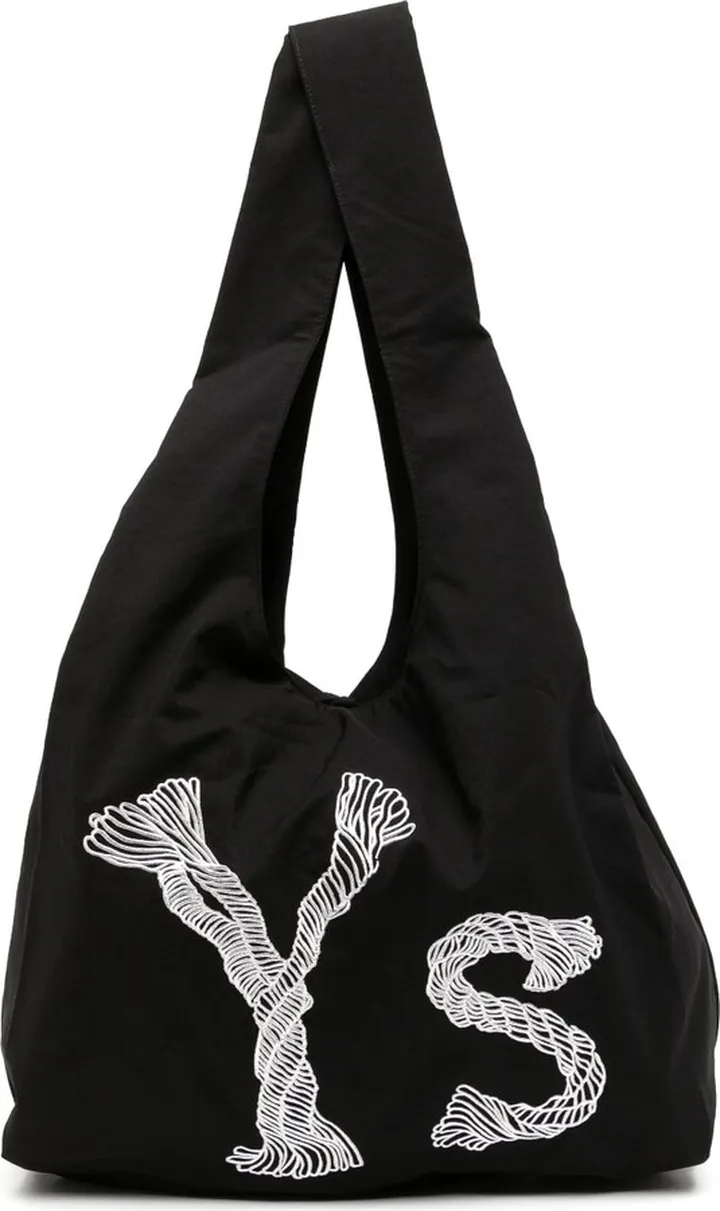 Logo-Embroidered Chambray Tote Bag