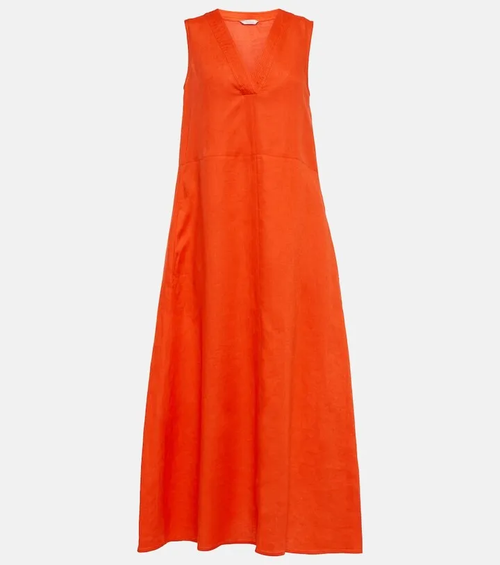 Leisure Sofocle linen midi dress