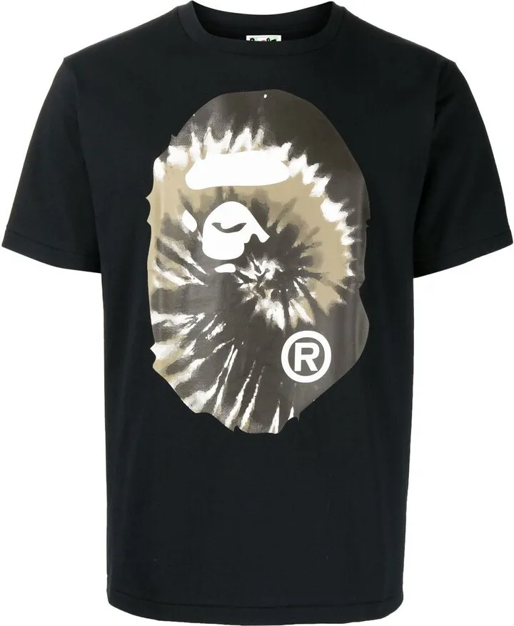 logo-print tie-dye T-shirt