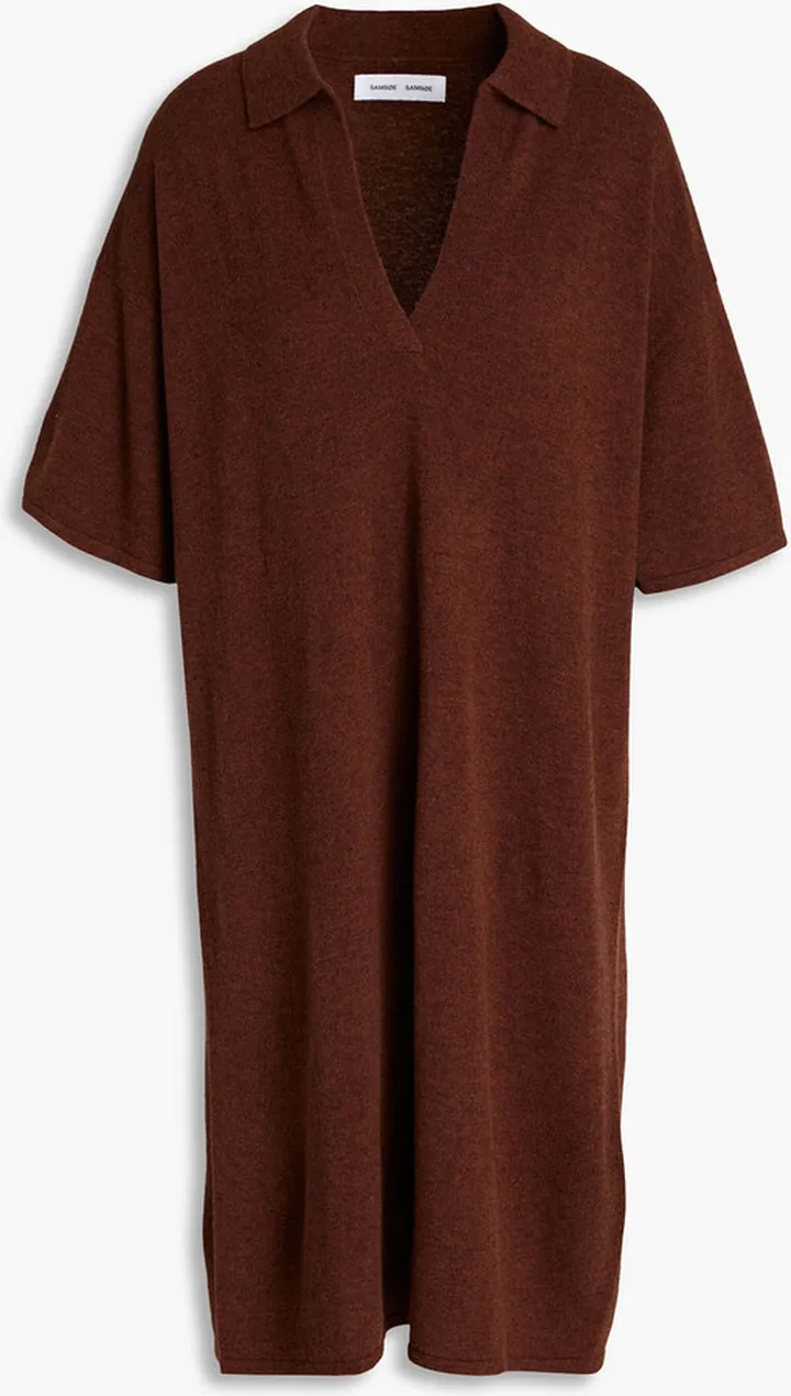 Amaris mélange wool mini dress