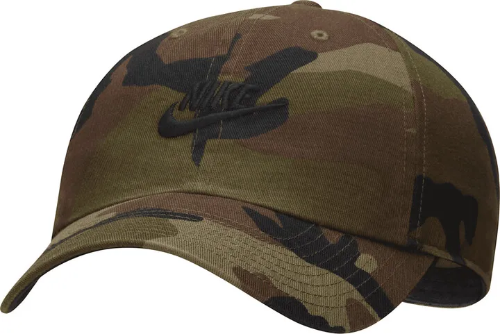 Unisex Nike Sportswear Heritage86 Camo Hat in Green