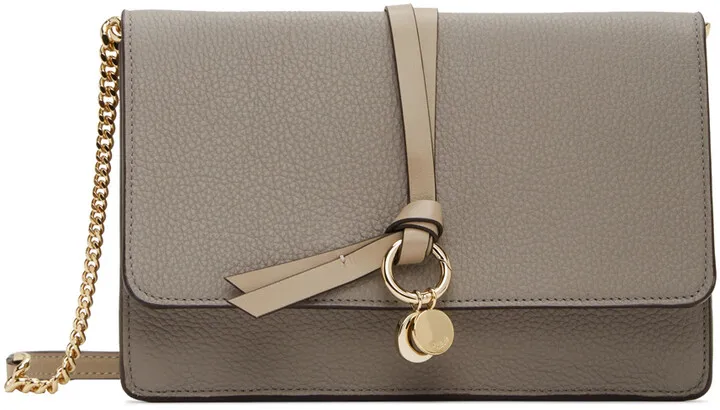 Chloé Grey Alphabet Clutch Bag