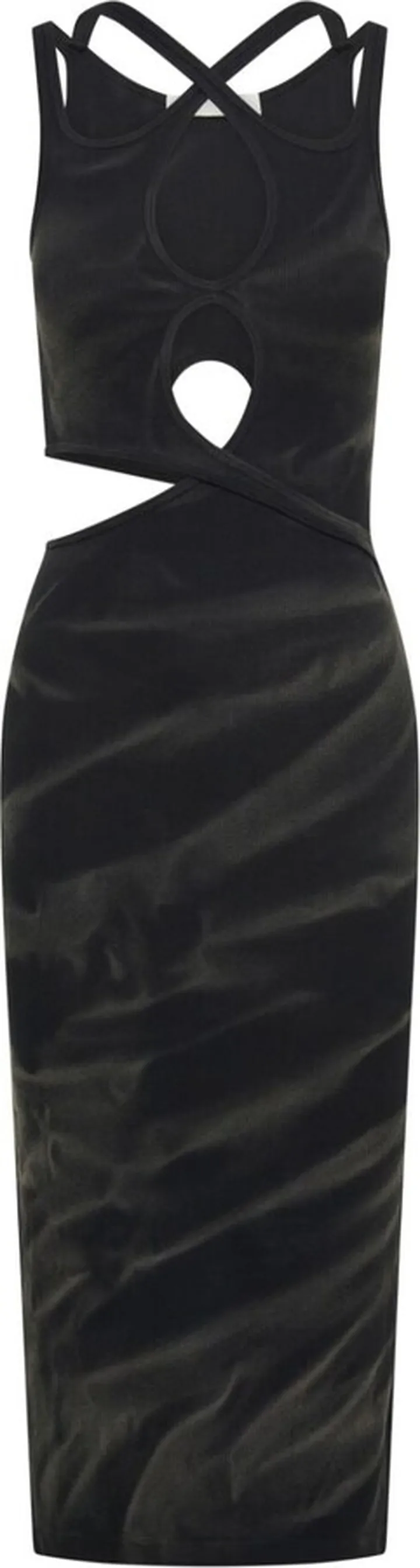 Faded-Effect Cut-Out Dress