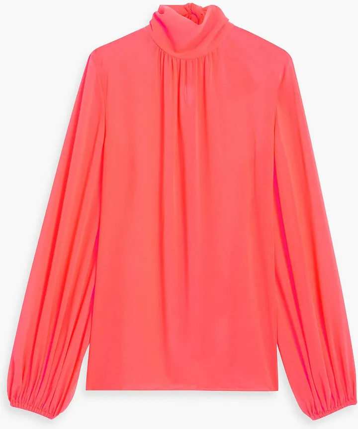 Gathered chiffon blouse