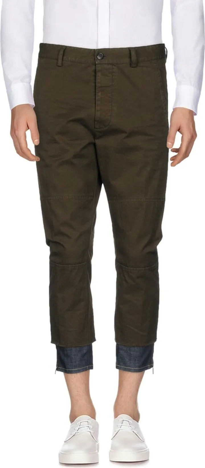 Cropped Pants Military Green