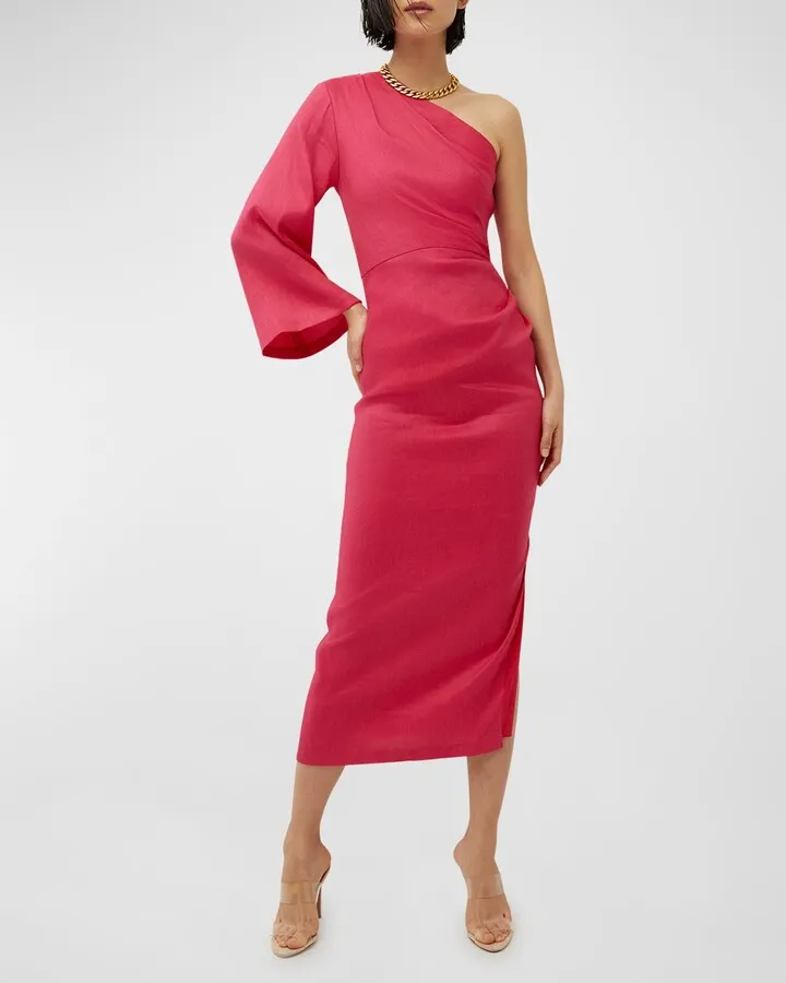 Patsy One-Shoulder Midi Dress