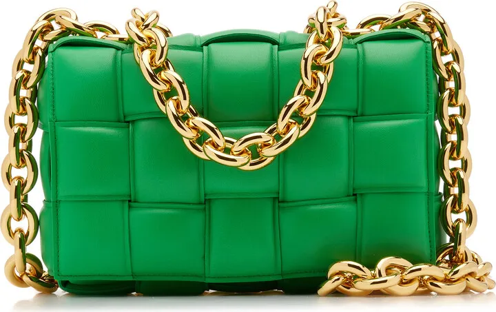 Women's The Chain Padded Cassette Leather Bag