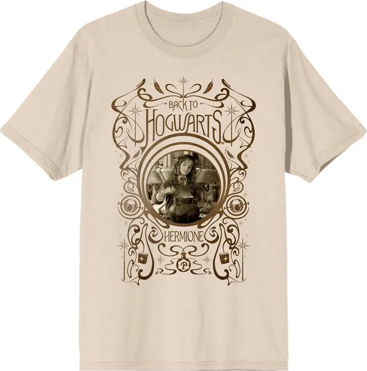 Harry Potter Back To Hogwarts Hermione Crew Neck Short Sleeve Natural Women’s T-shirt-XXL