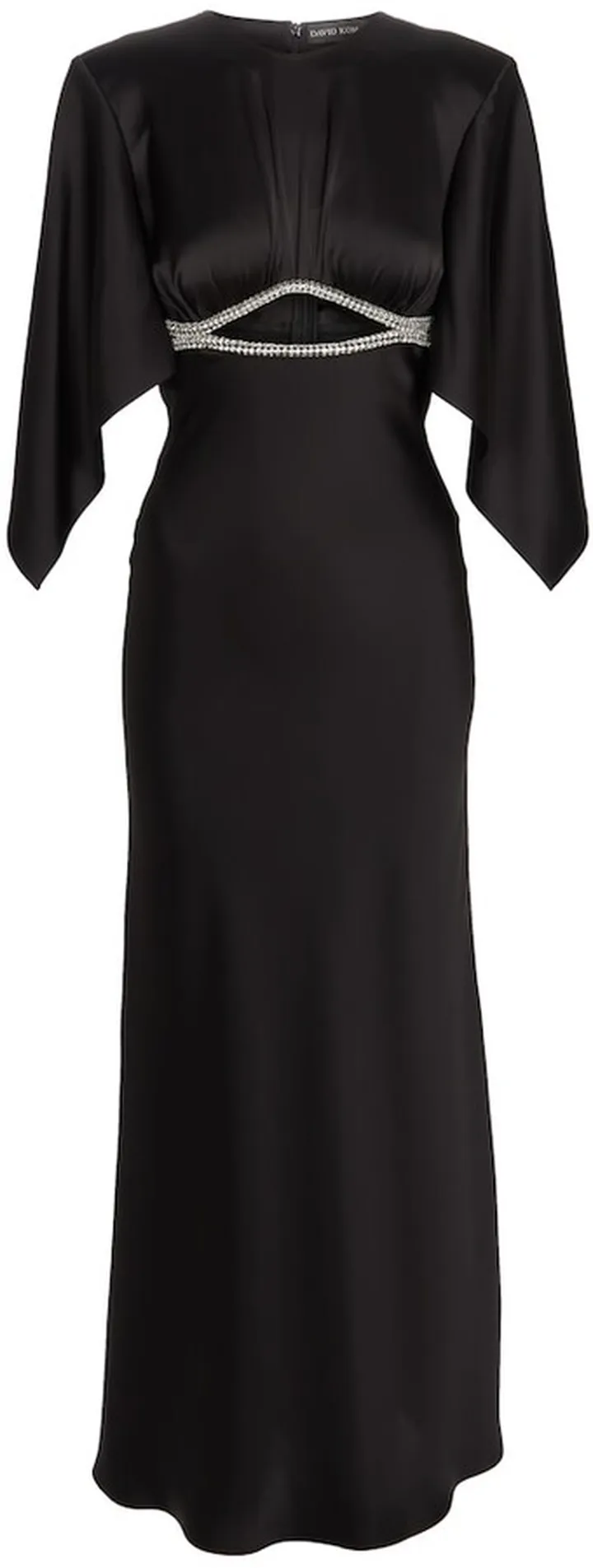 Crystal-embellished satin gown