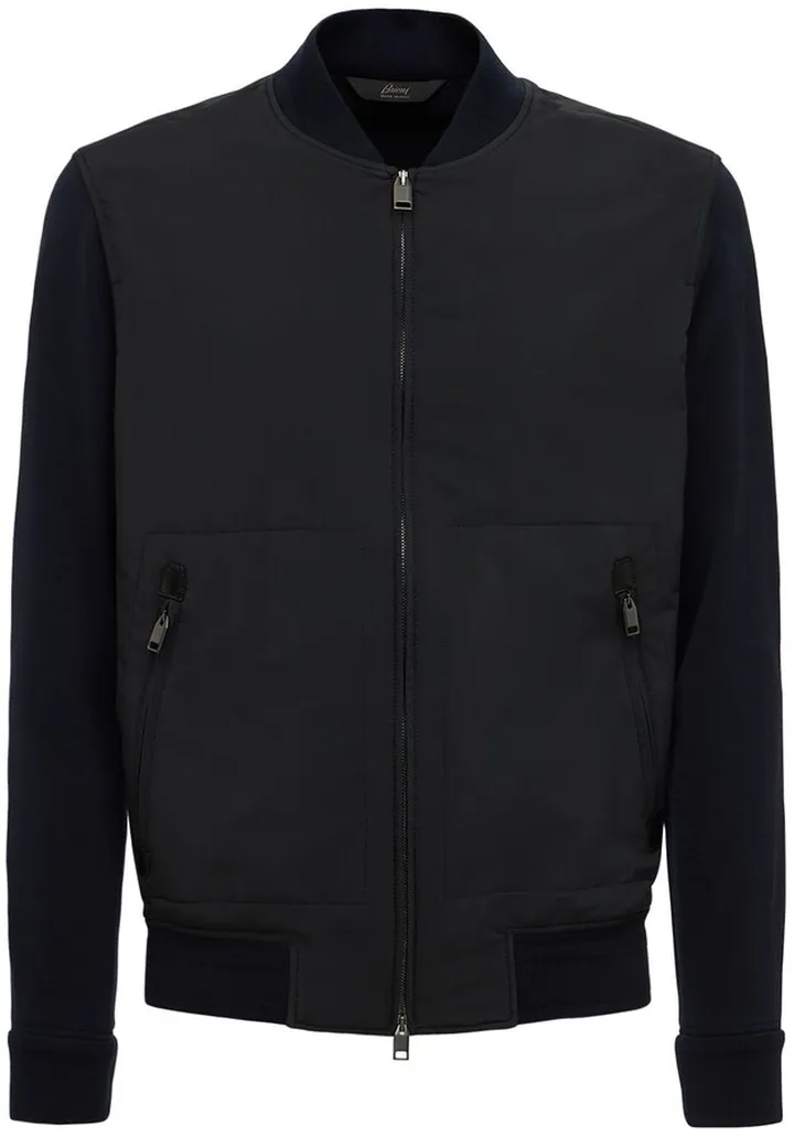 Wool tech bomber jacket