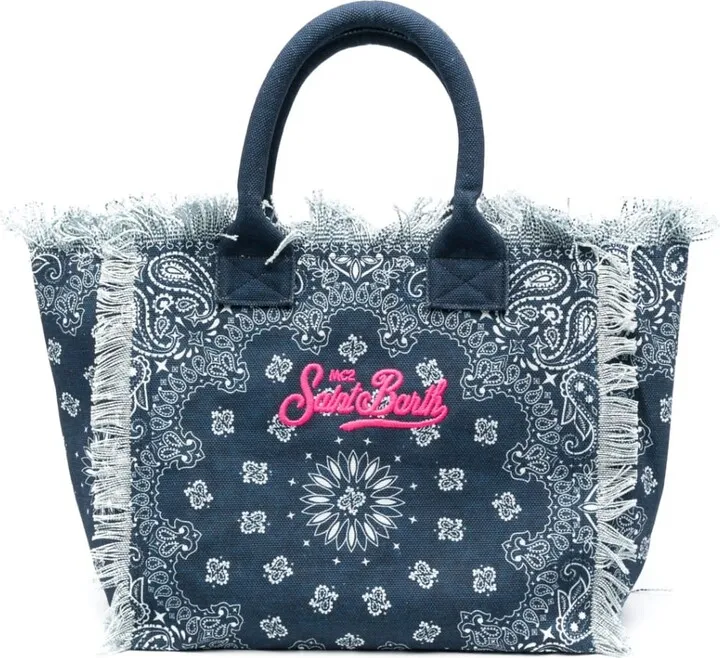 Colette ikat-print beach bag