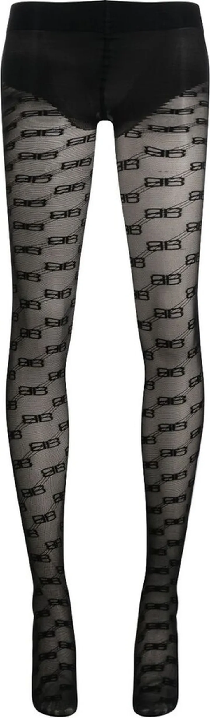 Black BB Monogram Tights