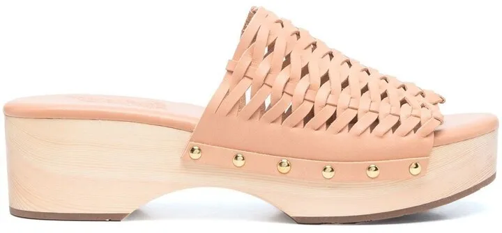 Woven Leather Clogs