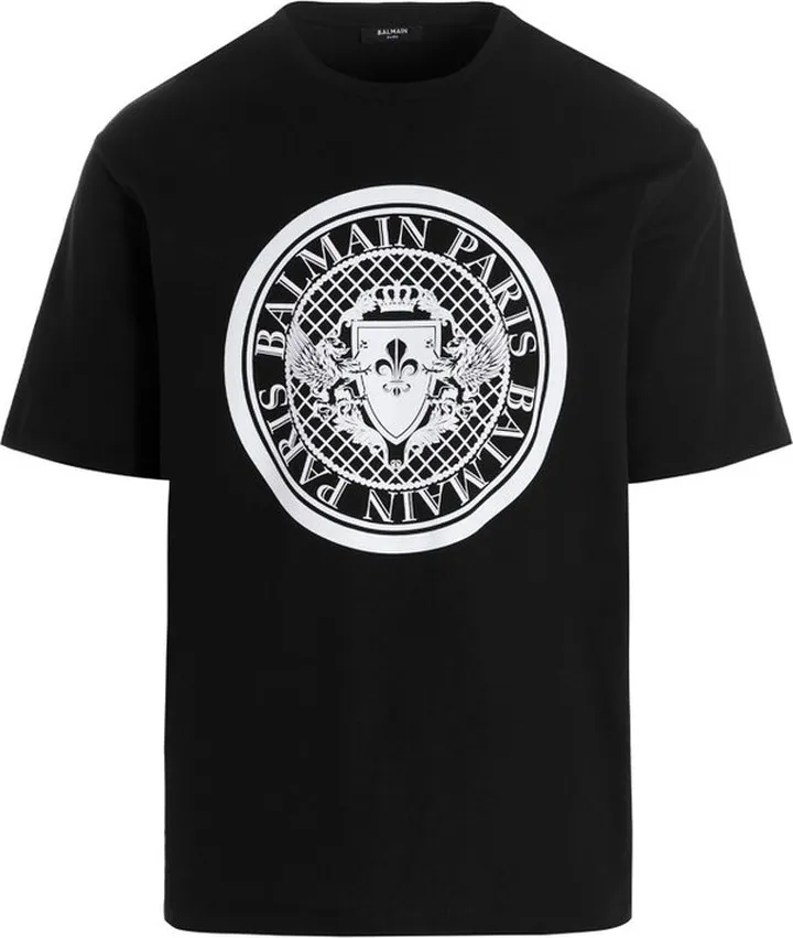 Balmain Logo Printed Crewneck T-Shirt