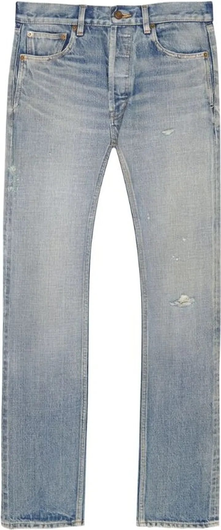 Saint Laurent Distressed Slim Jeans