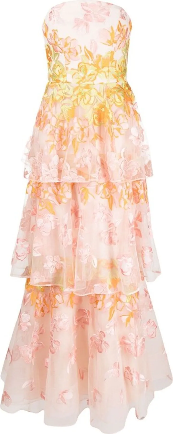 Falling Flowers tiered gown