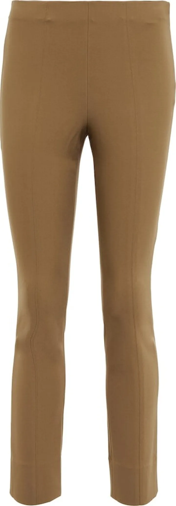 Mid-rise cropped cotton-blend pants
