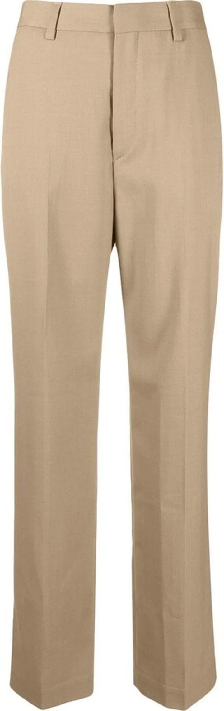 Cara straight-leg flannel trousers
