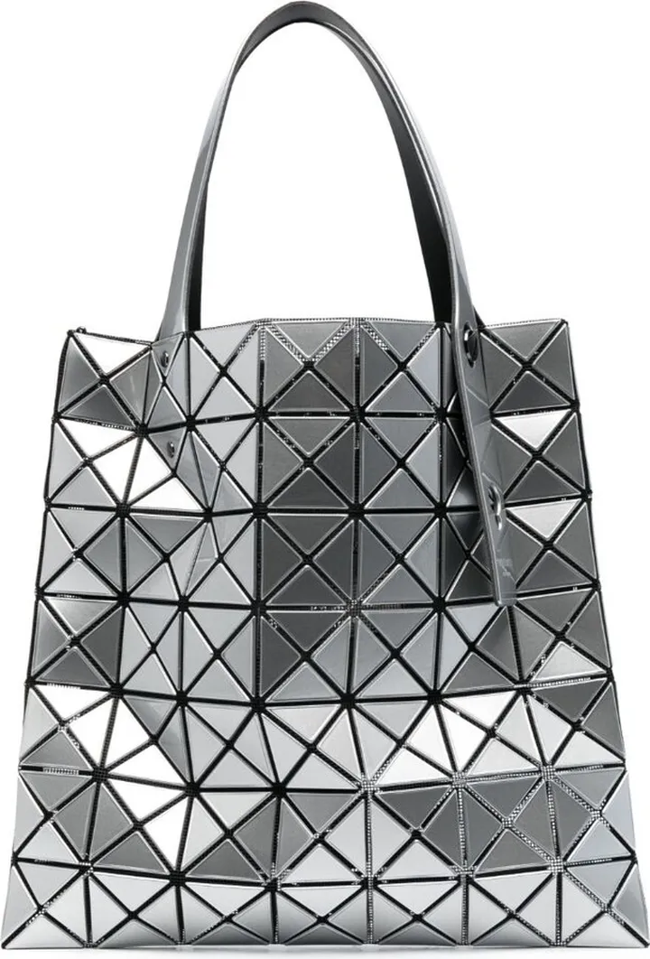 Prism metallic-finish tote bag