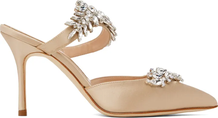 Manolo Blahnik Beige Lurum Heels