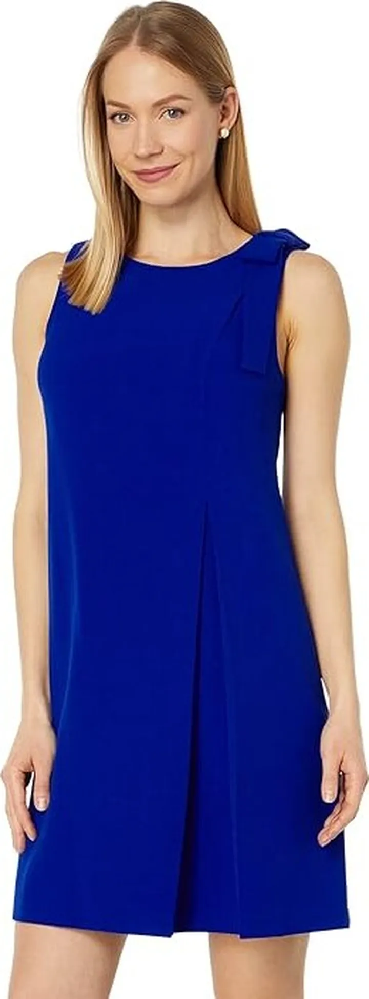 Vince Camuto Bow Shoulder Shift Dress (Cobalt) Women's Dress