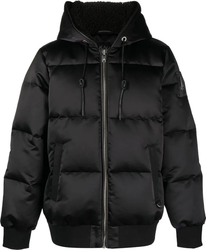 Black Lenox Padded Bomber Jacket