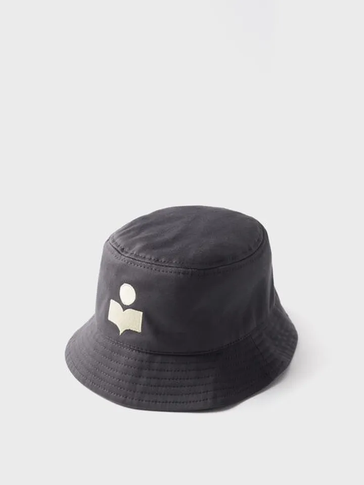 Haley Logo-embroidered Cotton-gabardine Bucket Hat
