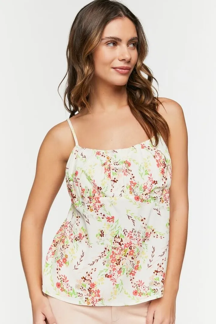 Floral Print Tie-Back Cami
