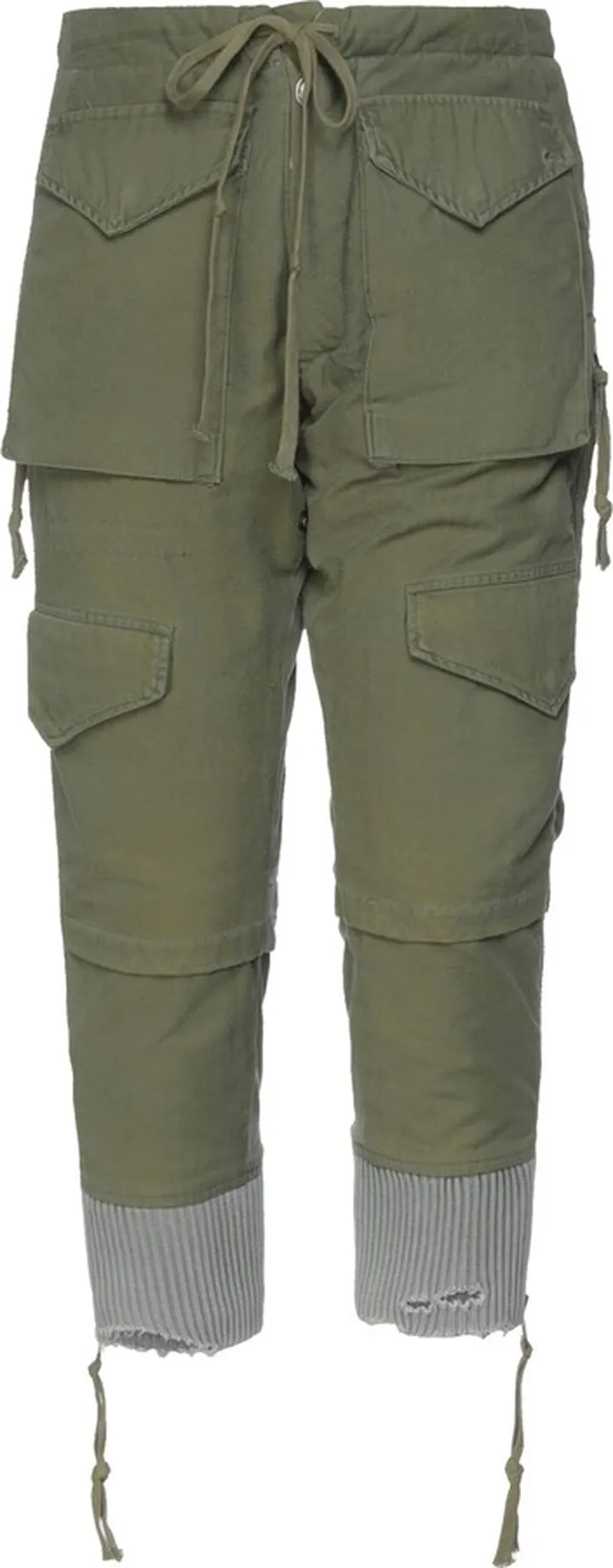 Cropped Pants Military Green