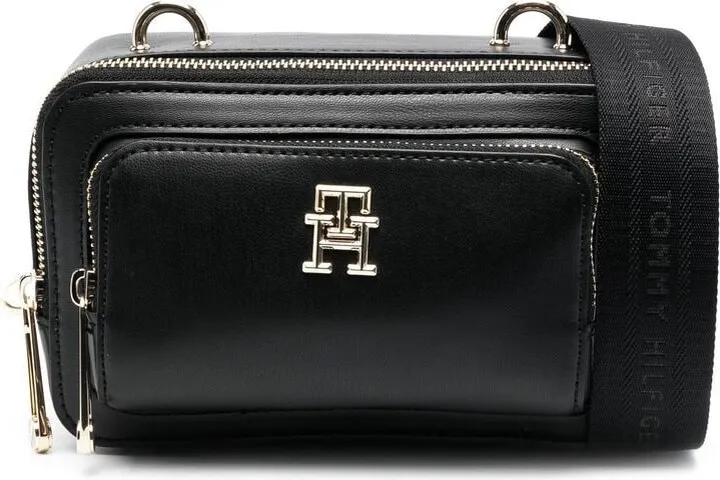 Iconic monogram-plaque bag