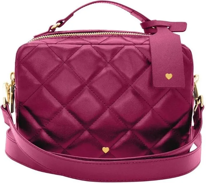 Johnny Loves Rosie - Quilted Pink Sasha Vegan Leather Bag