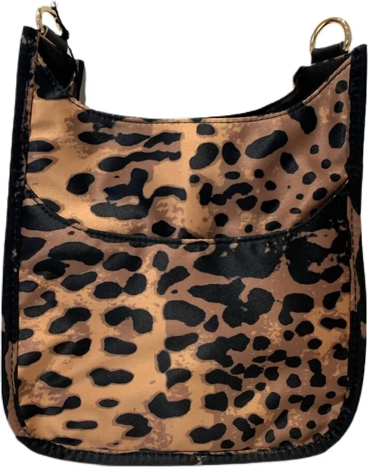 Mini Nylon Messenger Bag in Leopard
