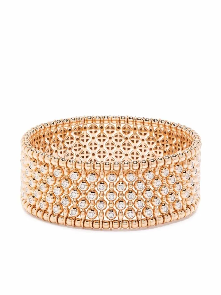 18kt rose gold Bohemia diamond wide bangle