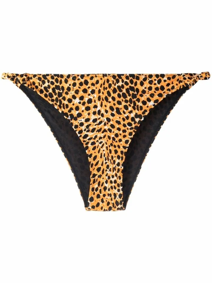 Animal-Print Bikini Bottoms